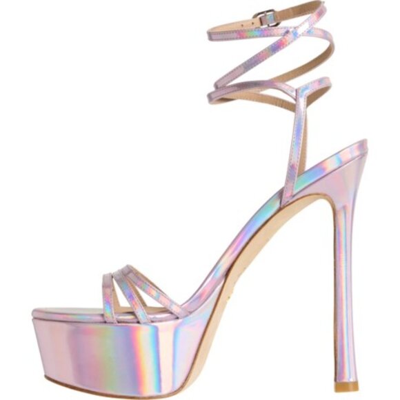 NEW NIB Stuart Weitzman Soiree Iridescent Ankle-Strap Platform Sandals $550 DEAL - Picture 5 of 10